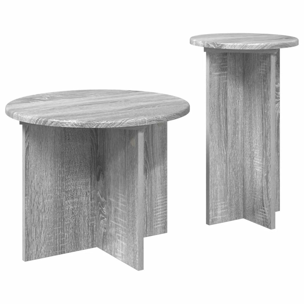 Set tavolini 2 pcs Grigio Sonoma Legno ingegnerizzato