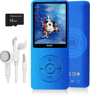 MP3 Player Compacto Portatile con Radio FM e Funzione E-Book - Supporto Bluetooth fino a 128 GB - 1 Pezzo - Sport e Viaggi - Blu