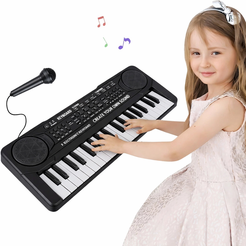Tastiera Giocattolo Musicale Piano Keyboard Musica per Bambini con 37 Tasti Rosa