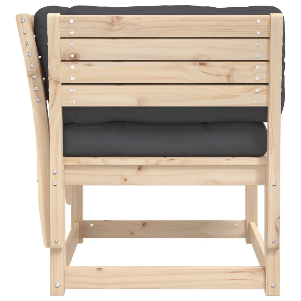 Divano Giardino con Braccioli con Cuscini-Sofa da Giardino-Divanetto da esterno Legno Massello Pino