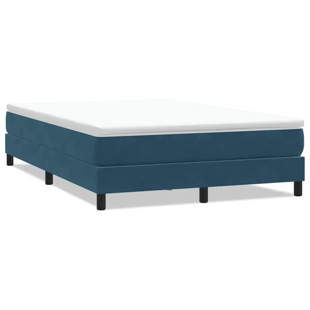 vidaXL Giroletto a Molle senza Materasso Blu Scuro 160x210 cm Velluto