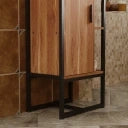 Mobiletto alto da bagno, stile loft, industriale, moderno, marrone chiaro