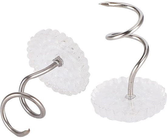 Nageli Spiraletti Antiscivolo 100 pezzi - Acciaio Inossidabile - Pin a Spirale - Per Applicare Tessuti - Progettazione Duratura - Pin per Tessuti