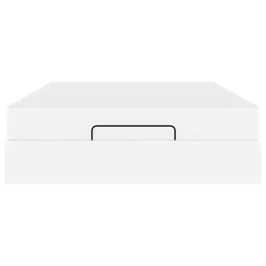 vidaXL Struttura letto con materasso Bianco Puro 160 x 200 cm