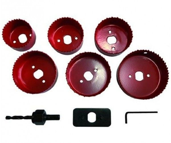 Vigor-Blinky Seghe a Tazza Set 9 Pezzi Acciaio al Carbonio 51-86mm