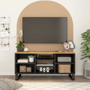 Mobile TV 100x33x46cm Legno Massello Mango e Legno Multistratocod mxl 127153