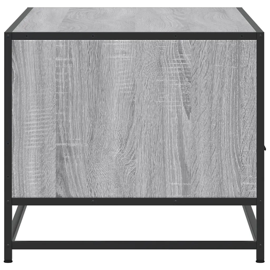 Tavolino Grigio Sonoma 100x50x45 cm Legno Multistrato e Metallo 848787