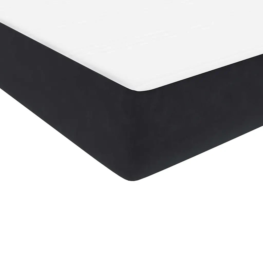 Letto a Molle con Materasso e LED Nero 200x220 cm in Velluto 3316949