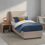 Amandola, Letto Singolo Materasso Incluso Made in Italy, Grigio Tortora