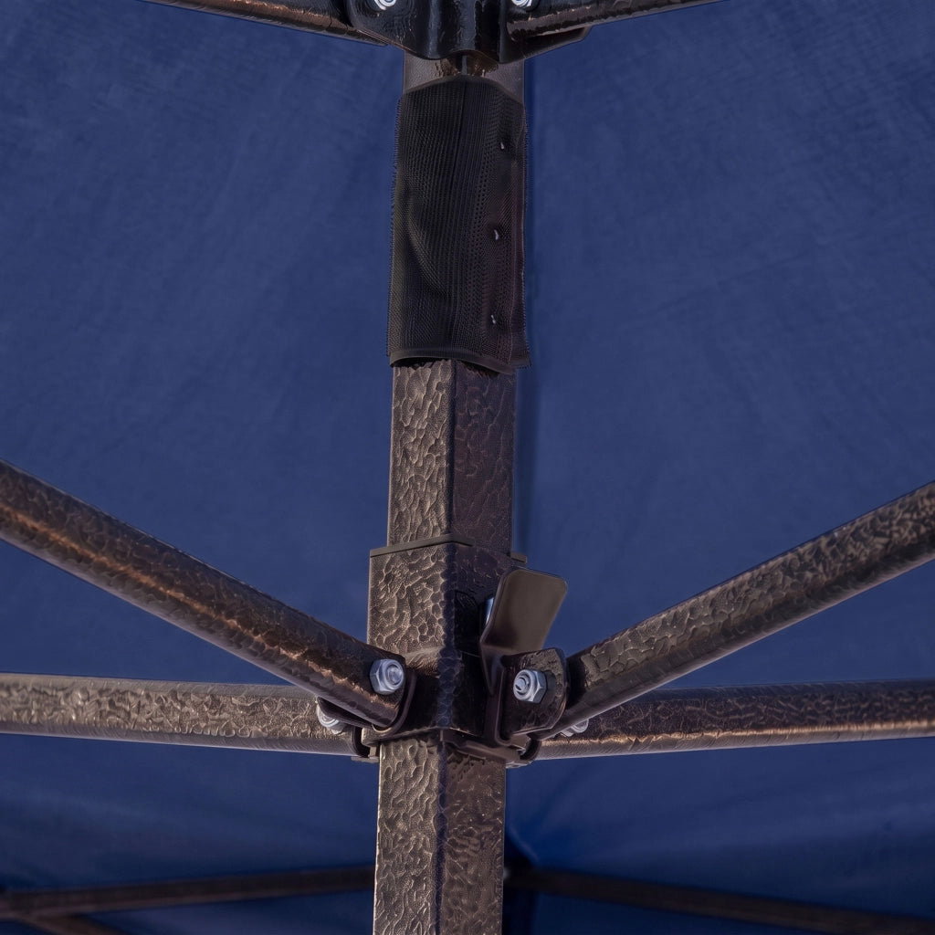 Gazebo richiudibile 3x3 pieghevole a fisarmonica automatico mercato tenda con sacca colore blu