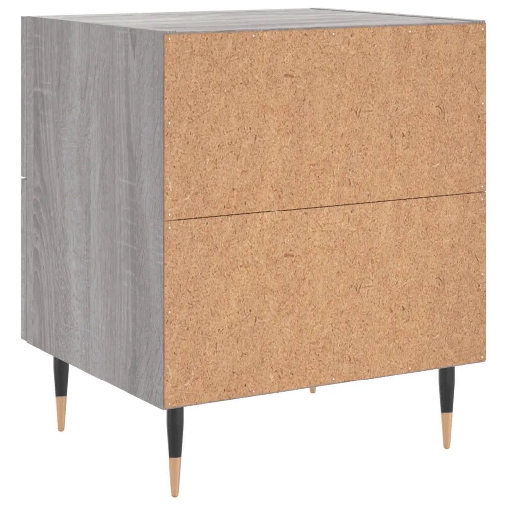 Comodini 2 pz-Set di 2 Tavolino da notte Grigio Sonoma 40x35x47,5 cm in Legno Multistrato 716341