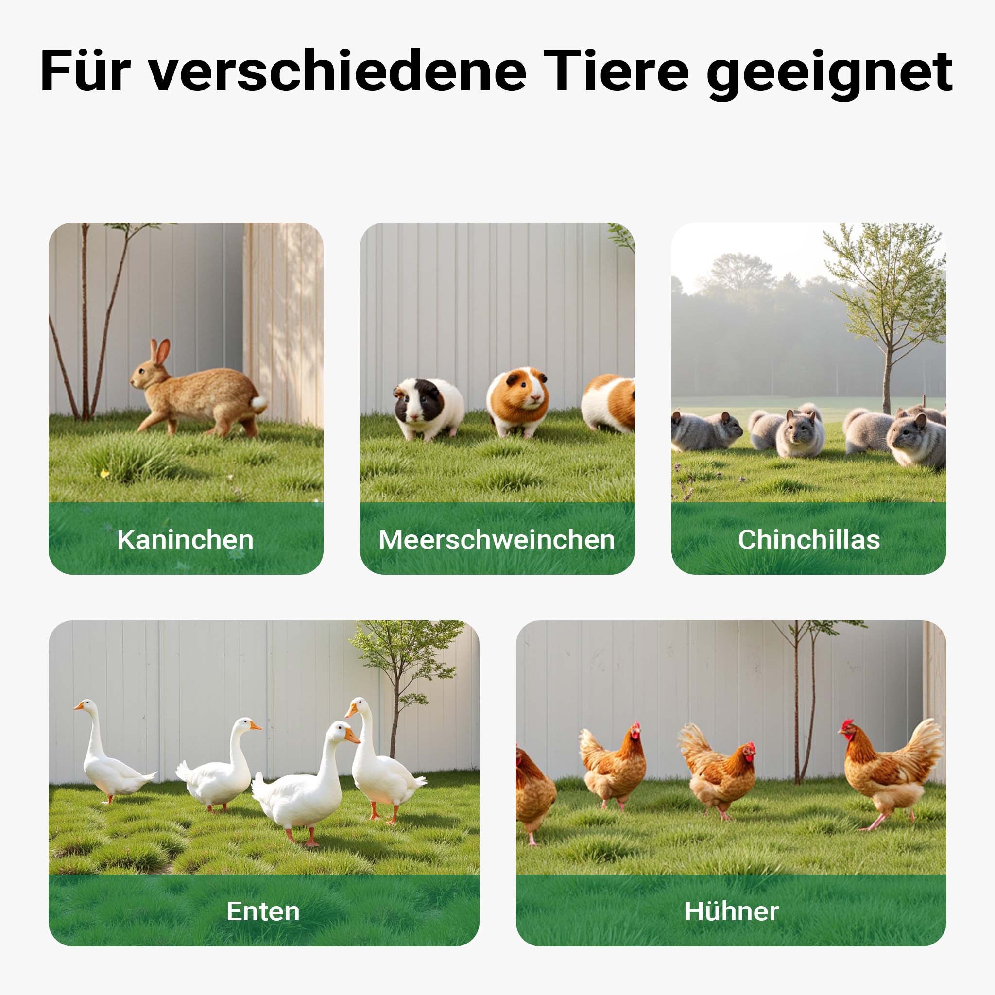 Recinto per piccoli animali 183 x 122 x 60 cm con telo parasole recinzione per conigli e lepri