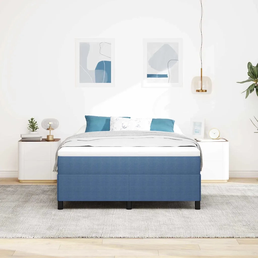 Letto a molle Blu 160 x 200 cm Tessuto in Cords 42006980