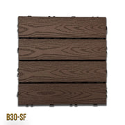 1mq (11 pezzi) di Pavimento Quadrotte in decking WPC da esterno 30X30cm (sp.2cm) inclusa struttura CLICK - B30-SF