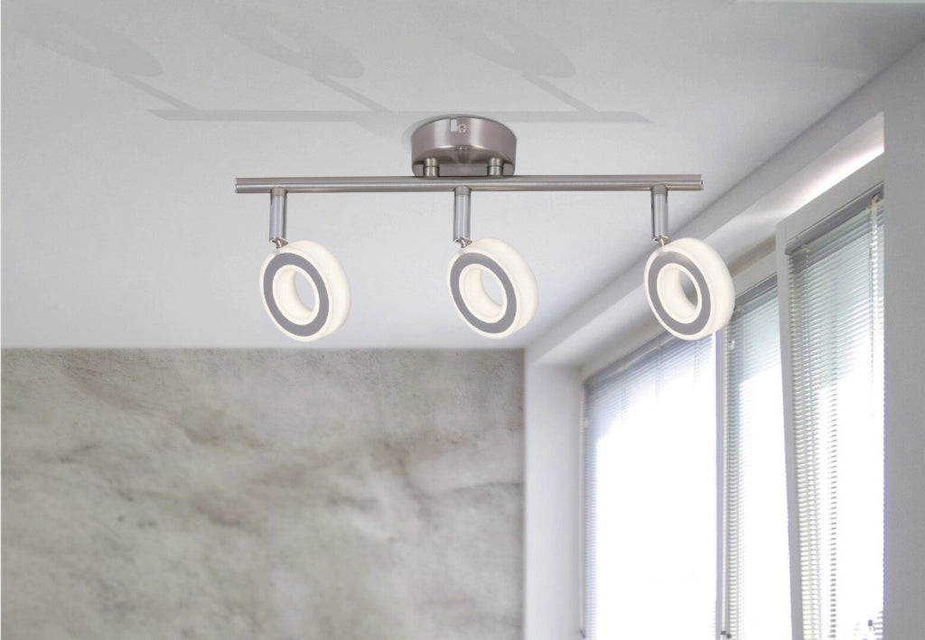Rabalux Zora barra LED cromo 3 luci 13,5W 4000K soffitto