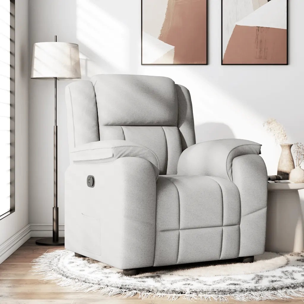 Divano Sedia-Poltrona Reclinabile in Tessuto Grigio Nuvola 983170