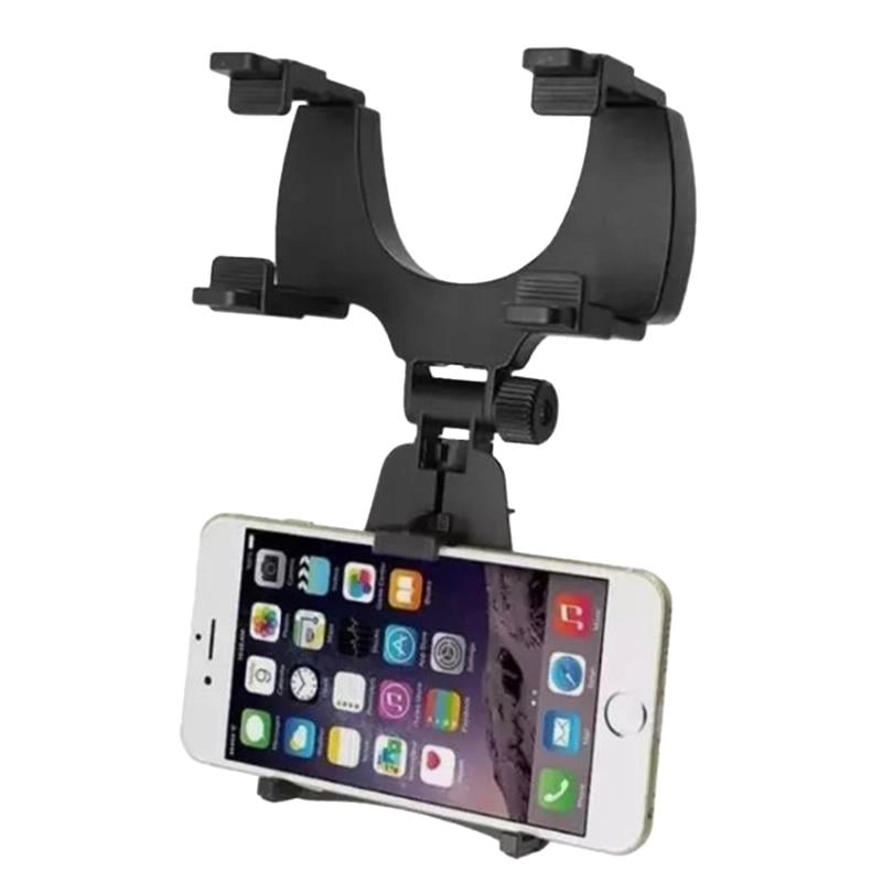 SUPPORTO TELEFONO PORTA SMARTPHONE PER AUTO DA SPECCHIETTO RETROVISORE RESISTENTE MODELLI SCHERMO 3.0/7.0 POLLICI 17HX12X8 CM