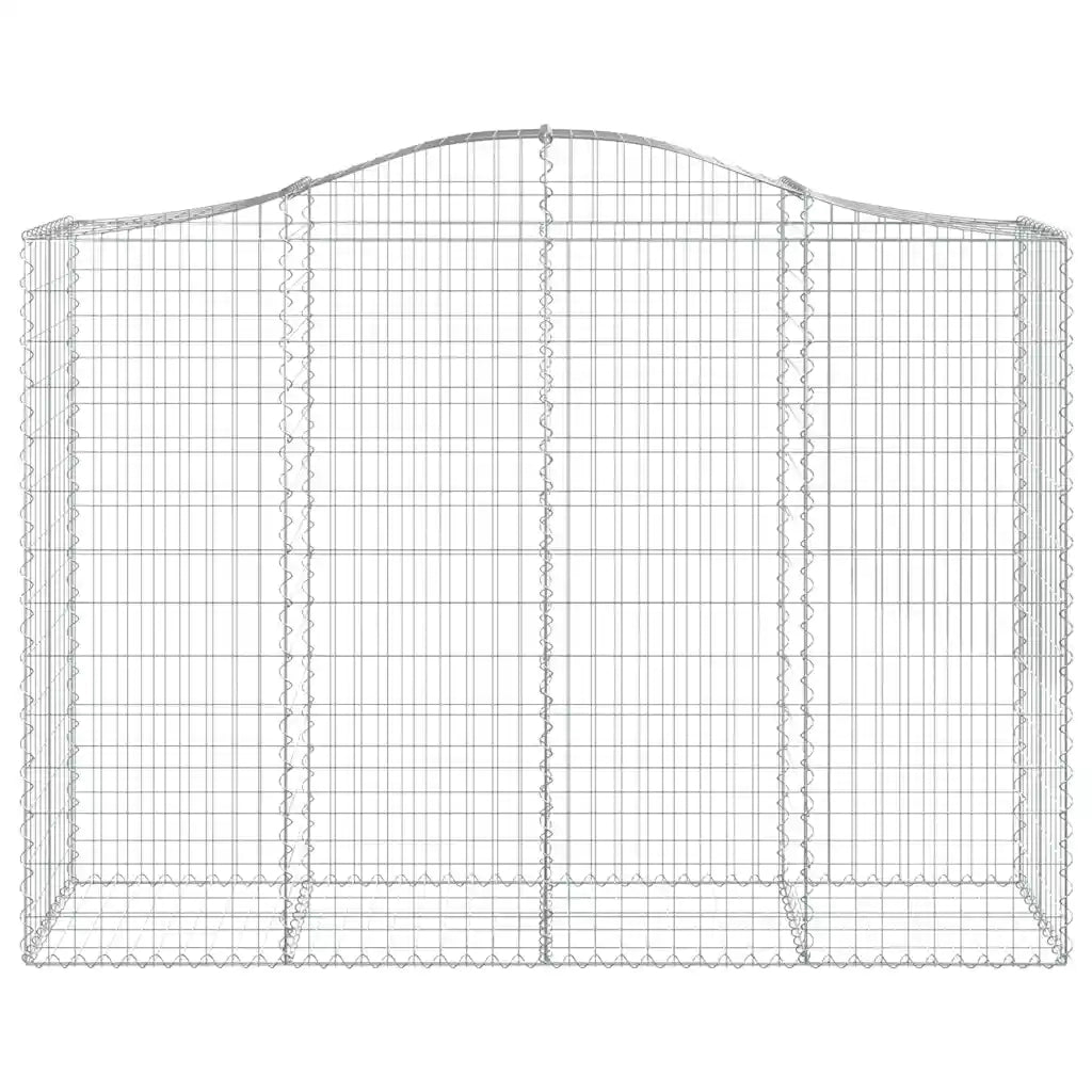 Cesti Gabbioni ad Arco 12 pz 200x50x140/160 cm Ferro Zincato 3145692