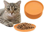Piatto per Gatti 10 pezzi - Piatto Plano per Cibo per Gatti - Piatto Ronde per Mangiare - Materiale PP Ecologico - Base Antiscivolo - Comodo per Gatti - Piatto per Cibo