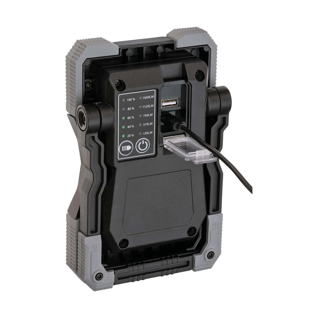 Lampada per proiettore LED 15W 1500lm IPX6 Serie Rufus 1500 MA con funzione Powerbank Nero / Argento Brennenstuhl