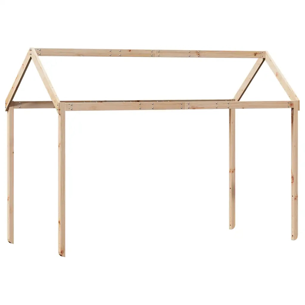 vidaXL Letto a Soppalco con Tetto 90x190 cm Legno Massello di Pino