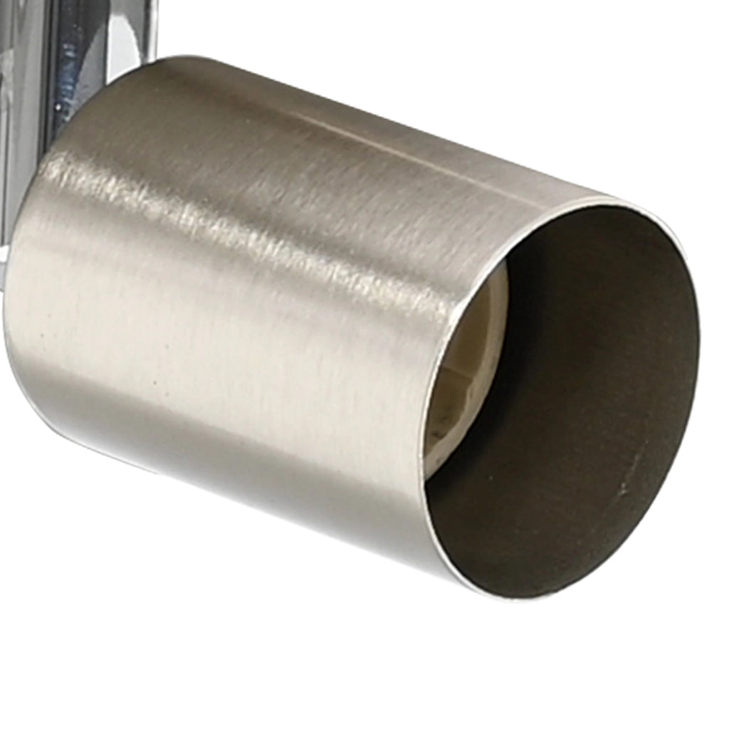 Faretti da soffitto con 2 teste regolabili Nickel opaco GU10