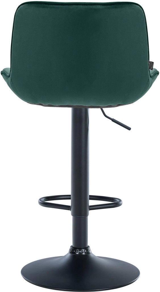 Set di 2 sgabelli da bar Vonore in velluto verde,nero