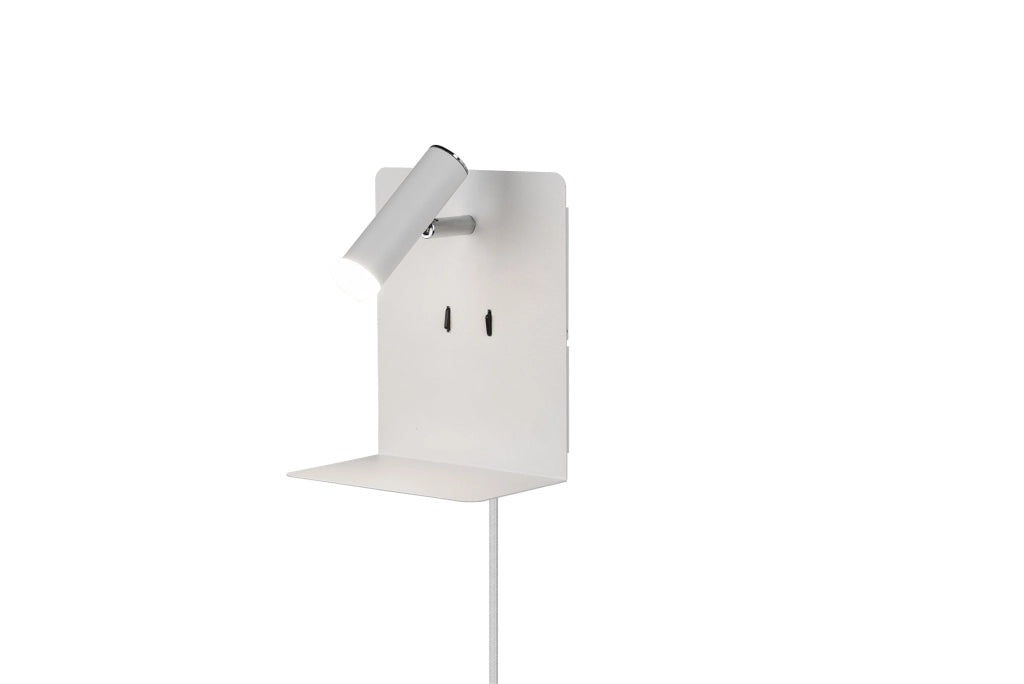 Applique da Interno a LED in Metallo Bianco Opaco