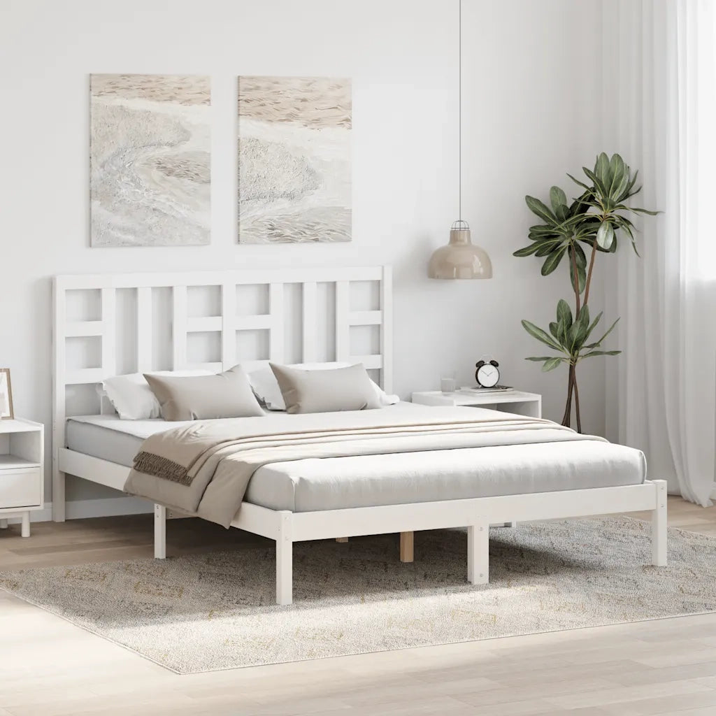 Giroletto Bianco in Legno Massello 150x200 cm King Size 3105411