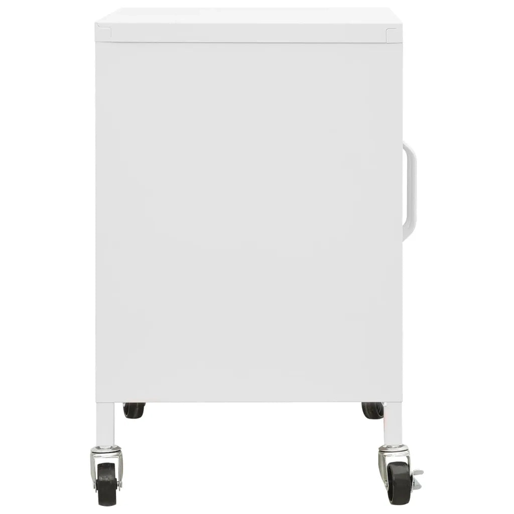 Mobile contenitore con ripiano regolabile 60 x 35 x 56 cm acciaio bianco 02_0046902