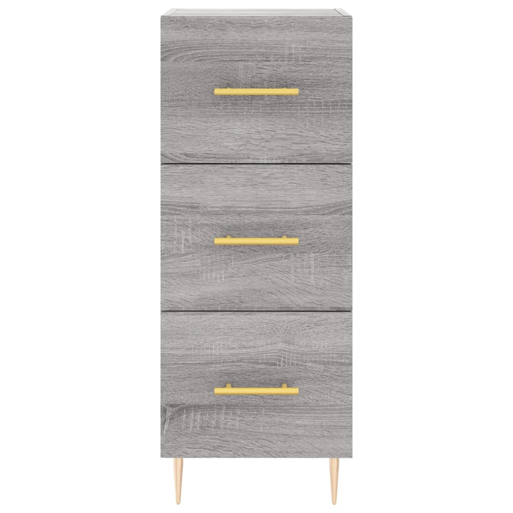Buffet credenza cassettiera armadio mobile contenitore organizer cucina soggiorno salotto rovere Sonoma alto 34,5 x 34 x 180 cm legno ingegnerizzato grigio 02_0035219