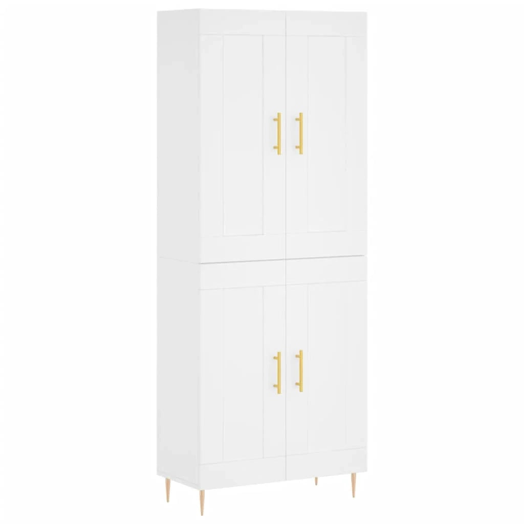 Buffet credenza cassettiera armadio mobile contenitore organizer cucina soggiorno salotto alto 69,5 x 34 x 180 cm legno ingegnerizzato bianco 02_0032521