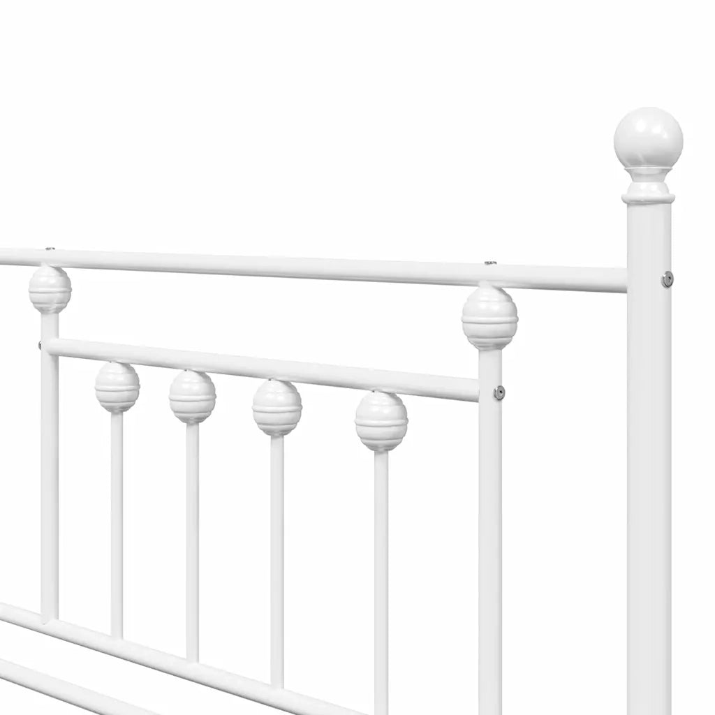 Struttura per letto di giorno Bianco 90 x 200 cm Acciaio 42002673