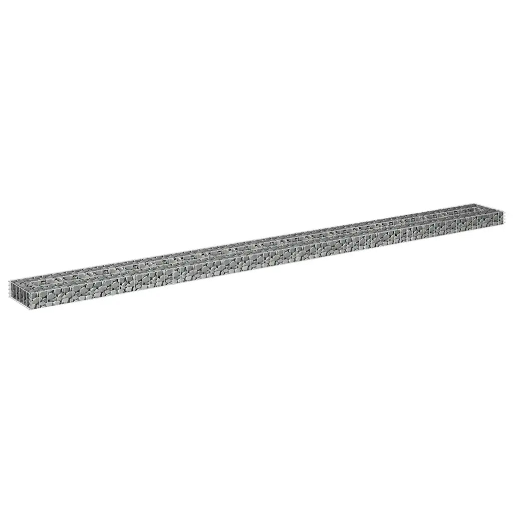 Gabbione Letto Rialzato in Acciaio Zincato 360x30x10 cm 145640