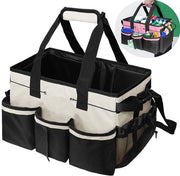 Borsa di trasporto per pulizia, borsa trasportabile per articoli di pulizia, borsa di stoccaggio per articoli di pulizia con cinturino sulle spalle e cinturino con regolazione a schiena.
