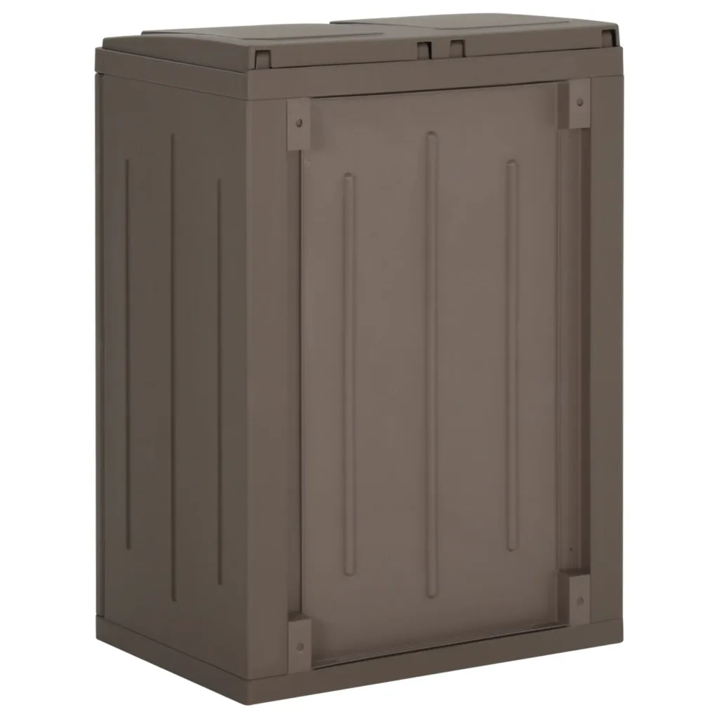 Pattumiera a 2 Ante Marrone 65 x 45 x 88 cm in PP 151225