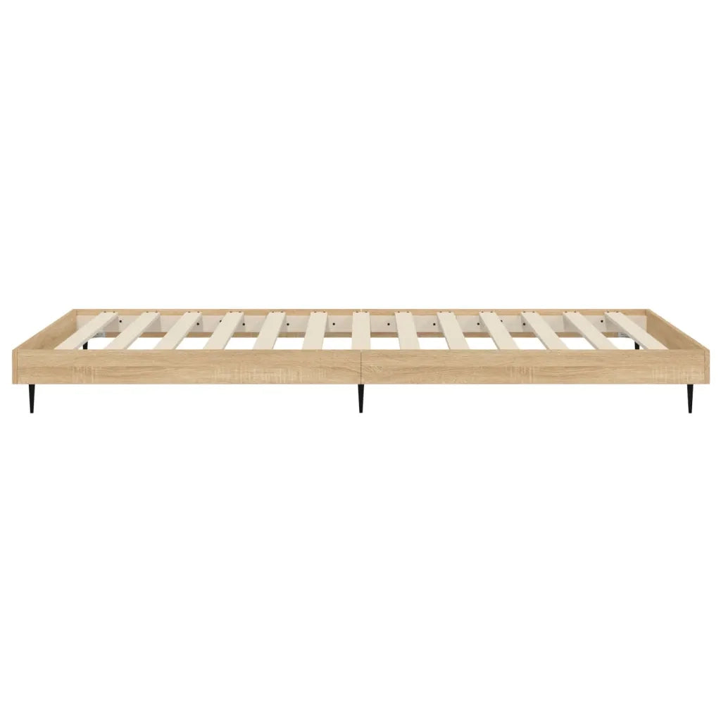 Letto singolo | Letto per adulti | Giroletto senza Materasso Rovere Sonoma 75x190 cm in Truciolato