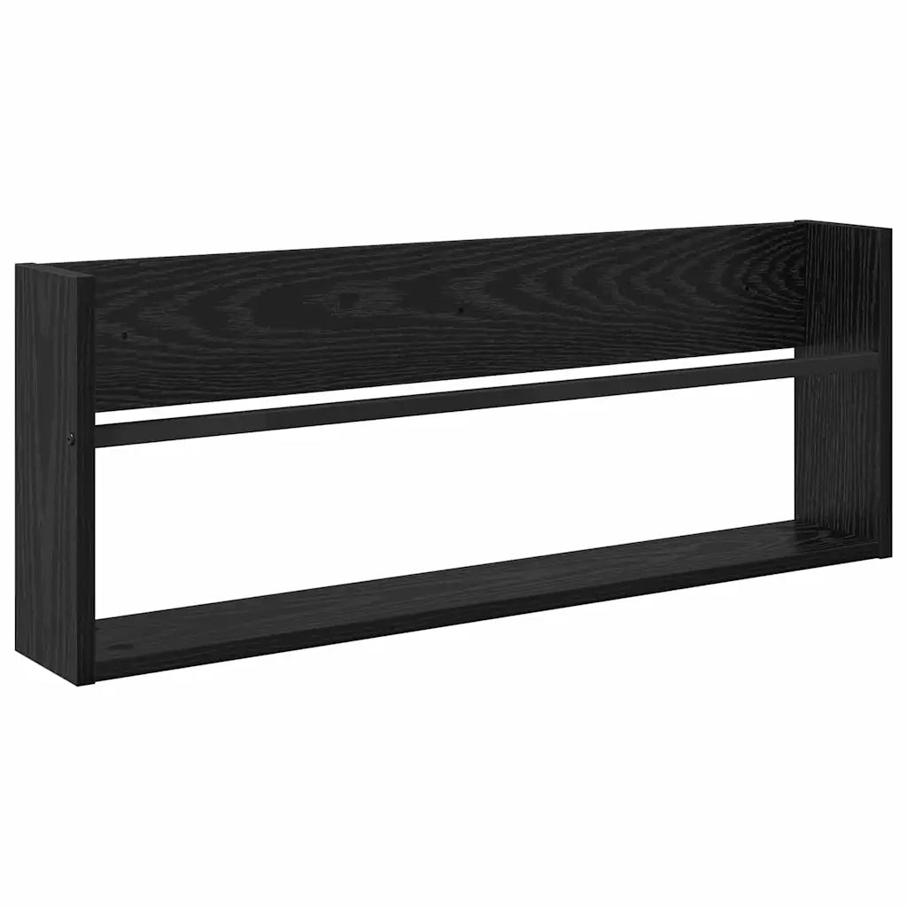 Scaffale per riviste Rovere Nero 80 x 12 x 30 cm CFW5492575