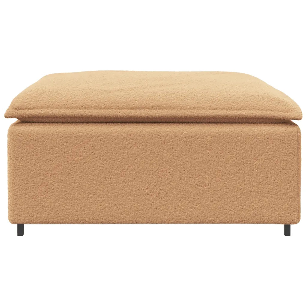 Modulo Poggiapiedi Divano Modulare Beige 100x100x48 cm