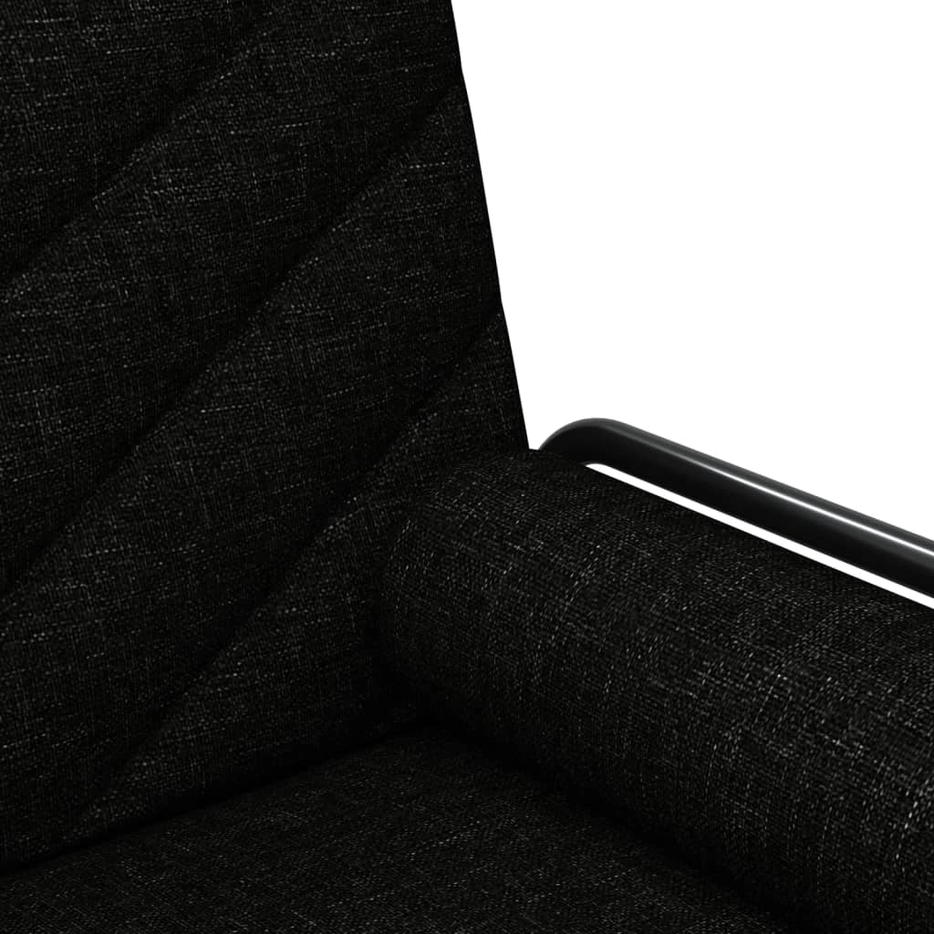 Divano letto con braccioli 205 x 89 x 70 cm in tessuto nero 02_0021017
