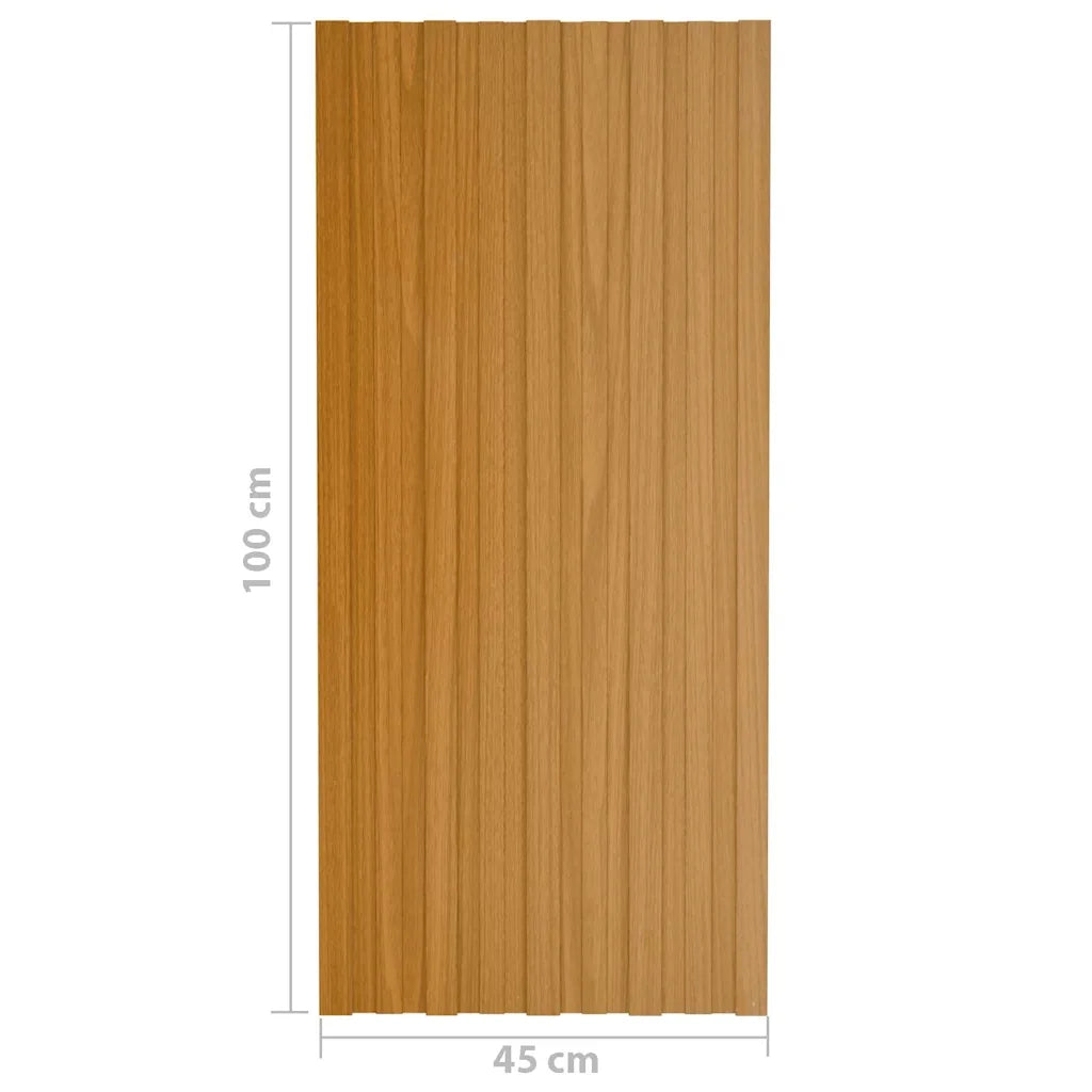 Pannelli da Tetto 36 pz in Acciaio Zincato Naturale 100x45 cm 317220