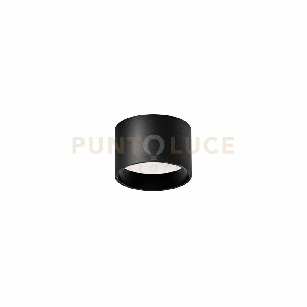 GPL331C- FARETTO LED  IN ALLUMINIO NERO SATINATO 3000K 616LM 8W D.9CM