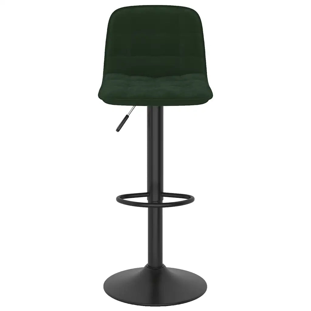 Sgabelli da Bar 2 pz Verde Scuro in Velluto 333994