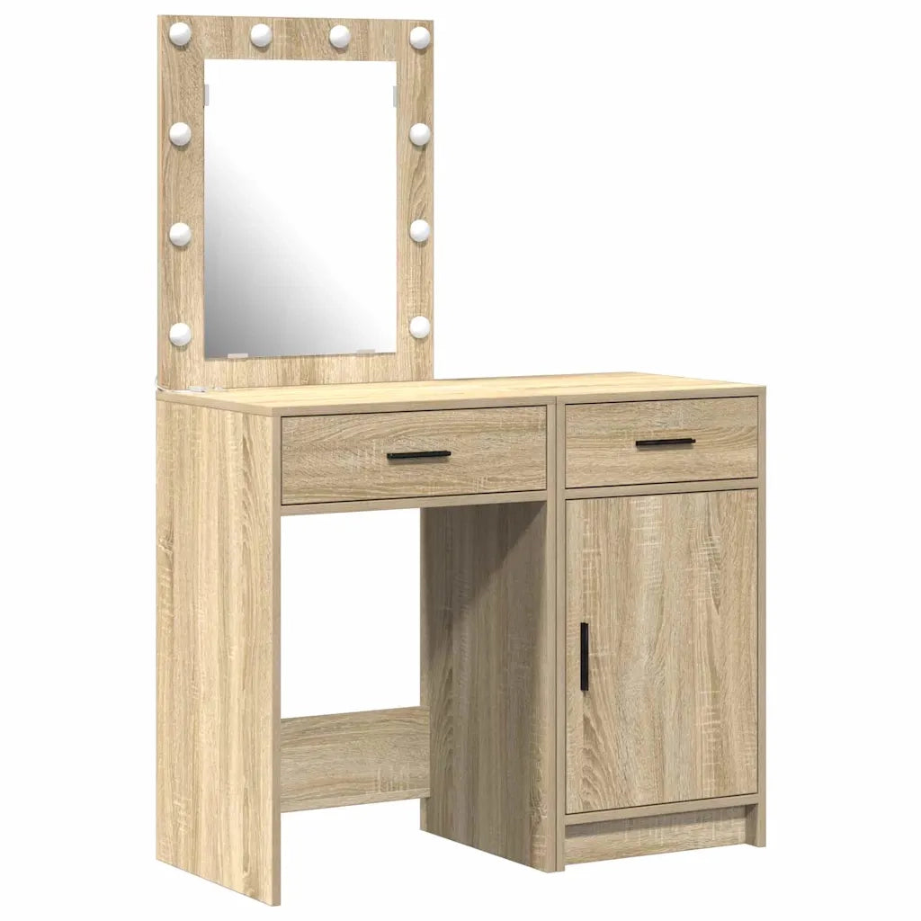 Tavolo da Trucco con cassetto 2 pcs Marrone 50 x 41 x 135 cm 3334238