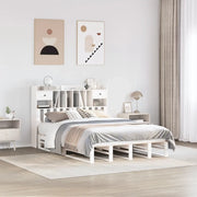 Letto Libreria senza Materasso Bianco 160x200 cm Legno di Pino