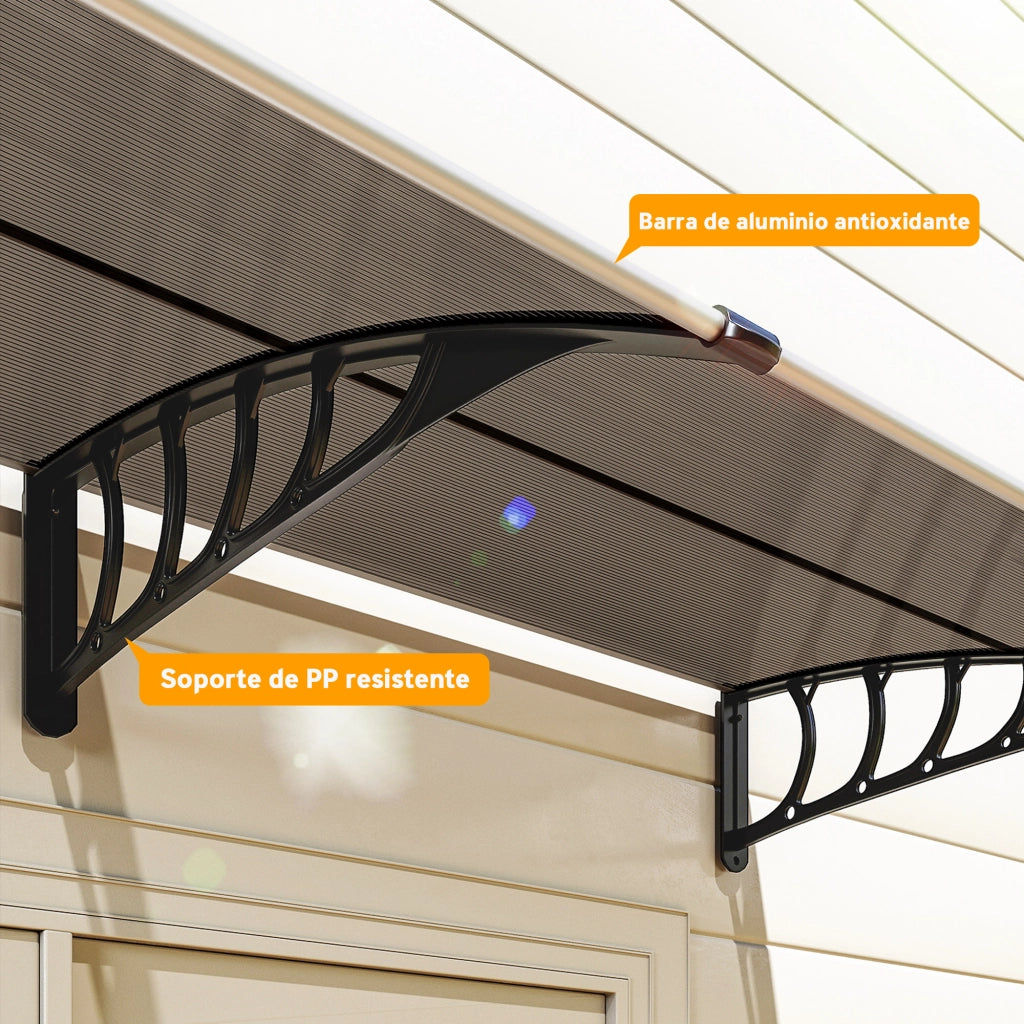 Tenda da Esterno per Porte e Finestre ¨C Zephmum ¨C Marrone 200x96 cm