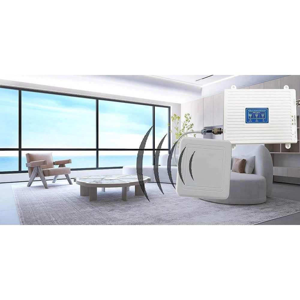 Trade Shop - Set Amplificatore Segnale Cellulare 2g 3g 4g Lte 900 1800 2100 Mhz Dcs Wcdma Gsm -