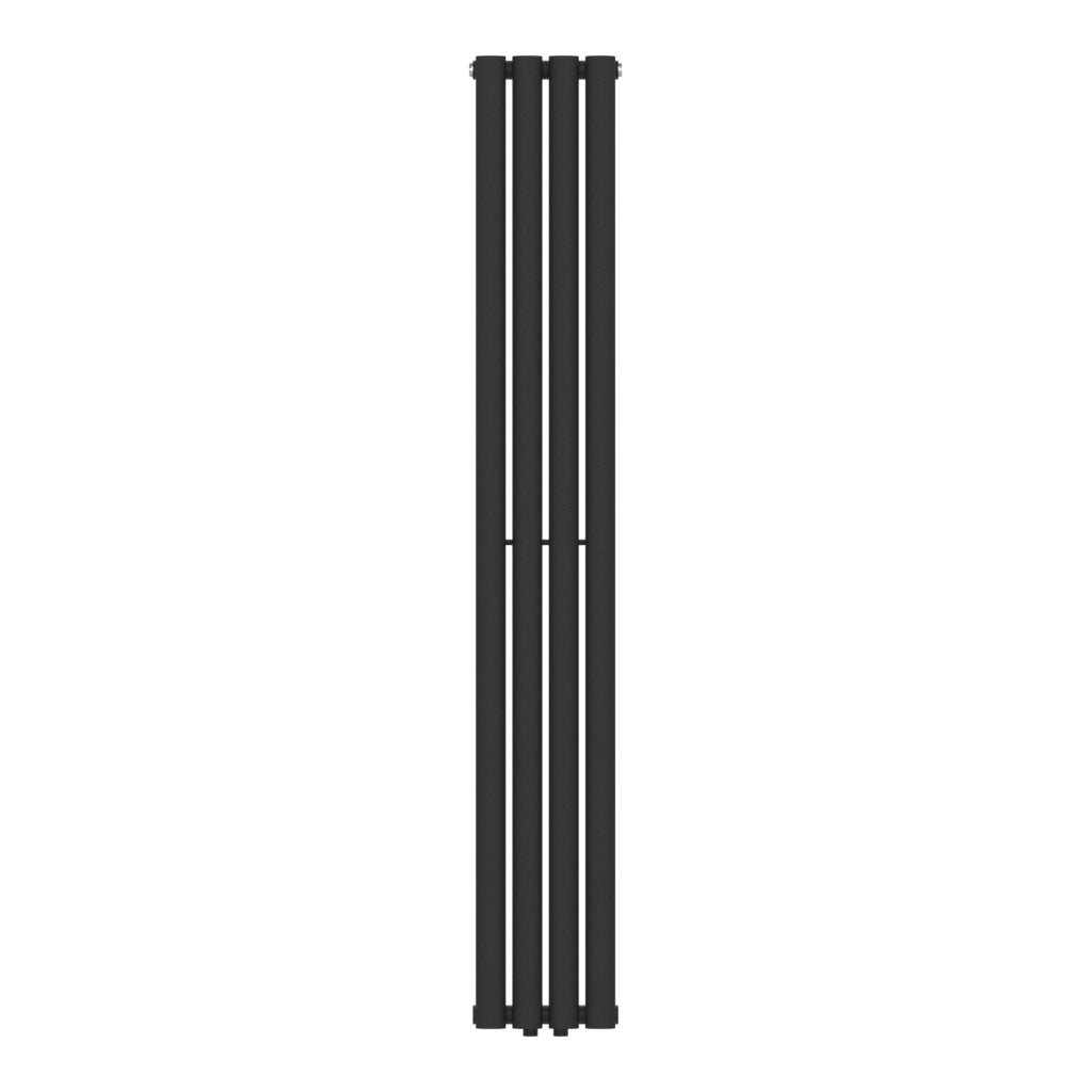 Termosifone Nore ad Acqua Calda Pannello Singolo con Elementi Tubolari 160 x 24 cm Nero [neu.haus]