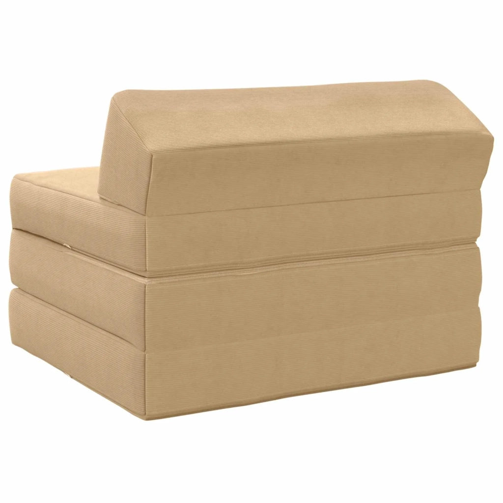 Divano Letto Pieghevole Grigio Verde Chiaro 200 x 70 x 10 cm 900032