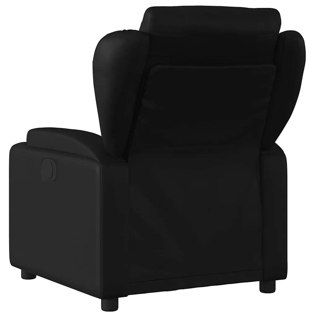 Divano Sedia-Poltrona Reclinabile Elettrica Nera in Similpelle 647102